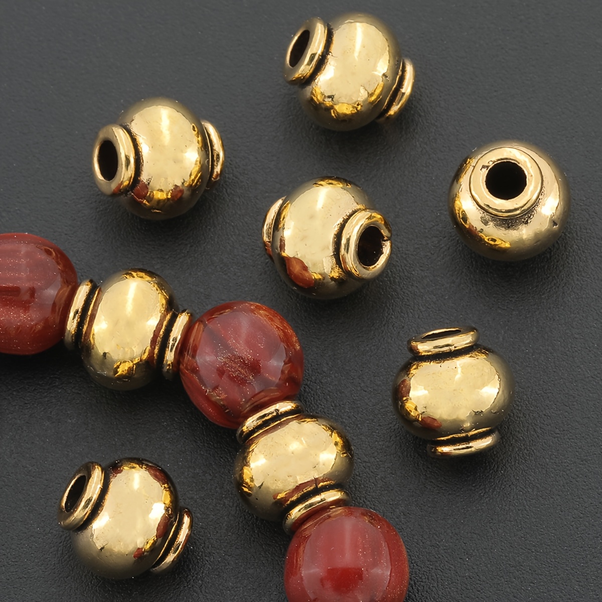 10pcs Lantern Shape Spacer Beads for Handmade Jewellery